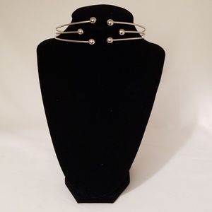 Expandable Silver Choker Necklace